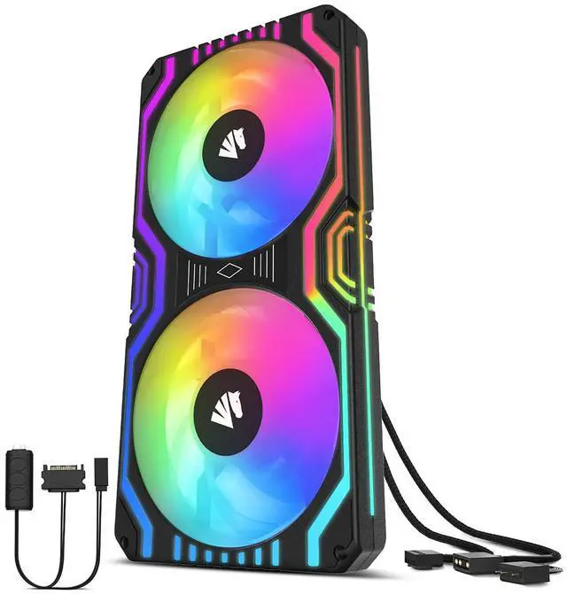 Main image of ASIAHORSE Matrix-Black 48 Addressable RGB LEDs 240MM All-in-One Square Frame Integrated Fan with MB Sync/Analog Controller, Integrated PWM Control Fan for Computer Case and Liquid Cooling System