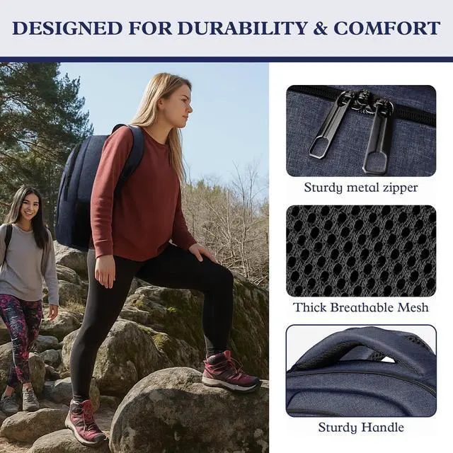 Alt view image 4 of 5 - JARWAM Extra Large Laptop Backpack, 17 Inch Travel Travel Backpack, Big Sturdy TSA-Friendly College School Computer Bag, Gifts for Men & Women Him Men Women, Blue