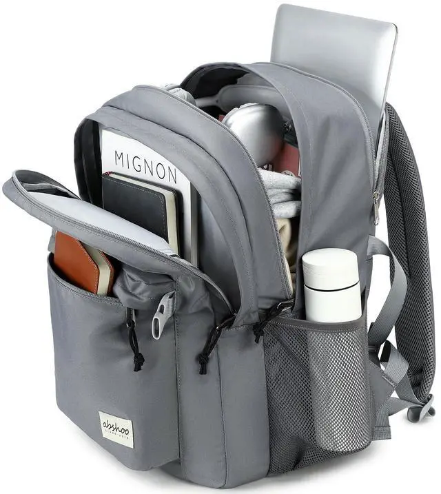 Alt view image 3 of 5 - abshoo 29L Backpack for School College Bookbag Middle High School Backpacks Casual Daypack Travel Backpack (Grey)