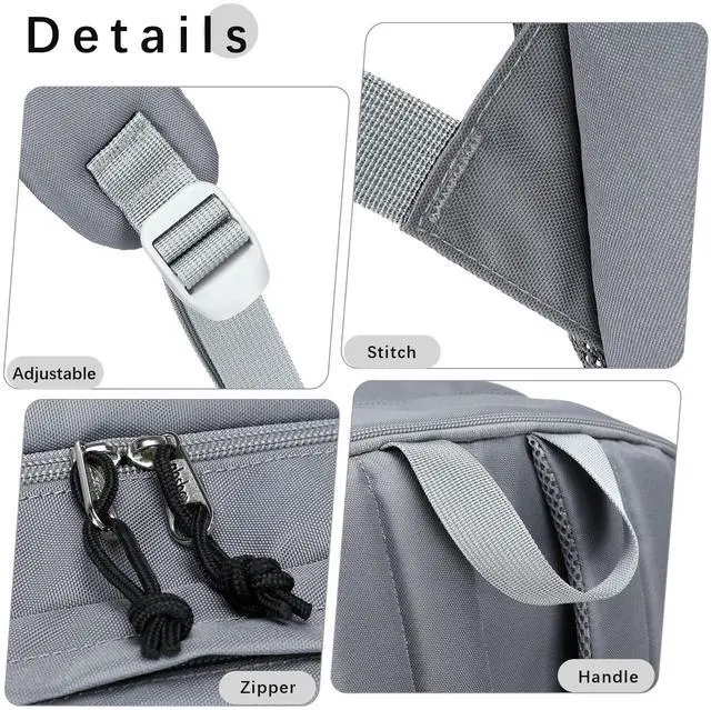 Alt view image 5 of 5 - abshoo 29L Backpack for School College Bookbag Middle High School Backpacks Casual Daypack Travel Backpack (Grey)