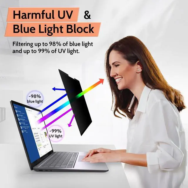 Alt view image 5 of 5 - Mamol Magnetic Privacy Screen for 13.8 Inch Surface Laptop 7, Removable Anti Spy Glare Blue Light Filter, Microsoft Surface Laptop Privacy Screen Protector 13.8 in