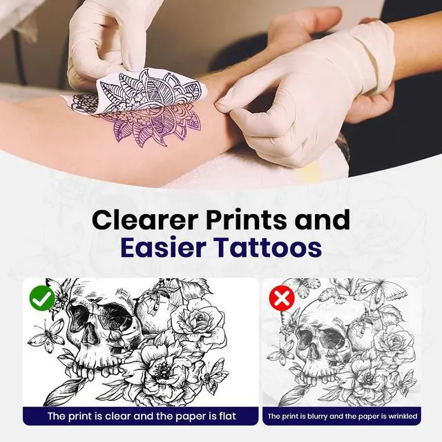 Alt view image 5 of 5 - 300 DPI Tattoo Stencil Printer Machine,Portable Bluetooth Thermal Wireless Printer for Tattoo Artists&Beginners,with Transfer Paper and Thermal Paper,Compatible with Phone&PC