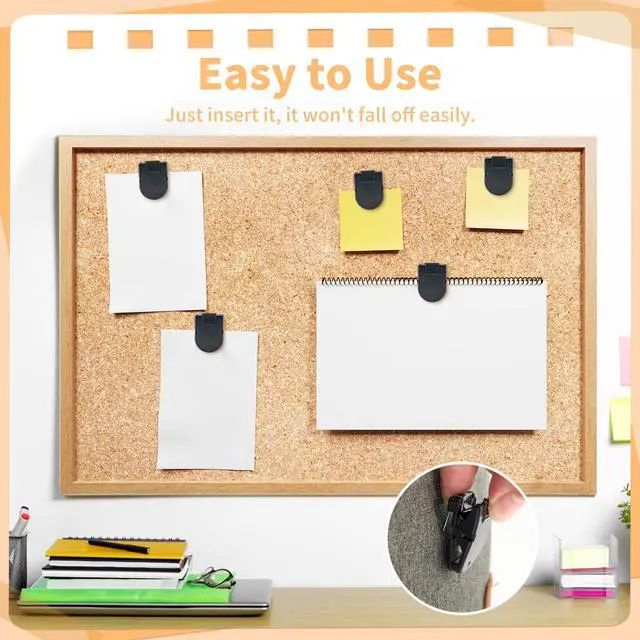 Alt view image 5 of 5 - DF DUALFERV Cubicle Clips for Fabric Walls - 75 Pcs Cubicle Hooks for Office Photos, Notes, Memos - Standard Size Partition Fabric Panel Wall Clips for Organizing and Displaying