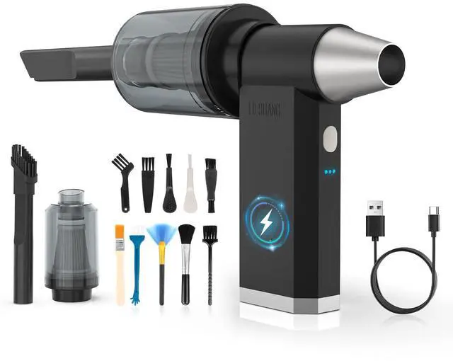 Main image of 2 in 1 Electric Air Duster and Vacuum,130,000 RPM Powerful Cordless Compressed Air Duster,4 Gear Adjustable Handheld Air Blower,Rechargeable Car Vacuum for Computer,Keyboard,Electronic,Home,Outdoor