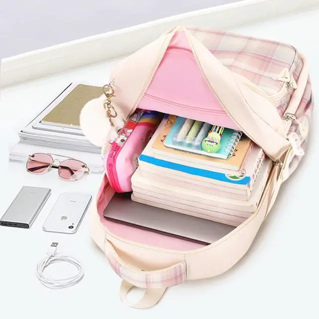 Alt view image 2 of 5 - Aufona Cute Backpack for School Teen Girls, Aesthetic Laptop Backpack High Middle School Daypack Women Daily Travel Laptop Bag (Purple)