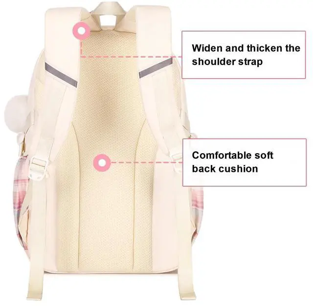 Alt view image 5 of 5 - Aufona Cute Backpack for School Teen Girls, Aesthetic Laptop Backpack High Middle School Daypack Women Daily Travel Laptop Bag (Purple)