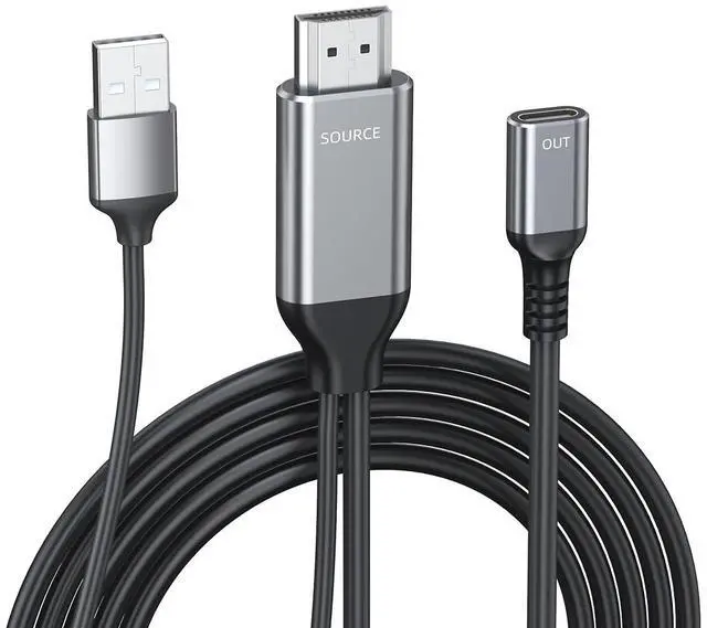 Main image of NEXHYPE HDMI to USB-C Female Port Adapter Cable 4K@60Hz, Unidirectional HDMI to Type-C for Portable Monitors, Laptops, Projectors, Xreal Air/Rokid AR Glasses