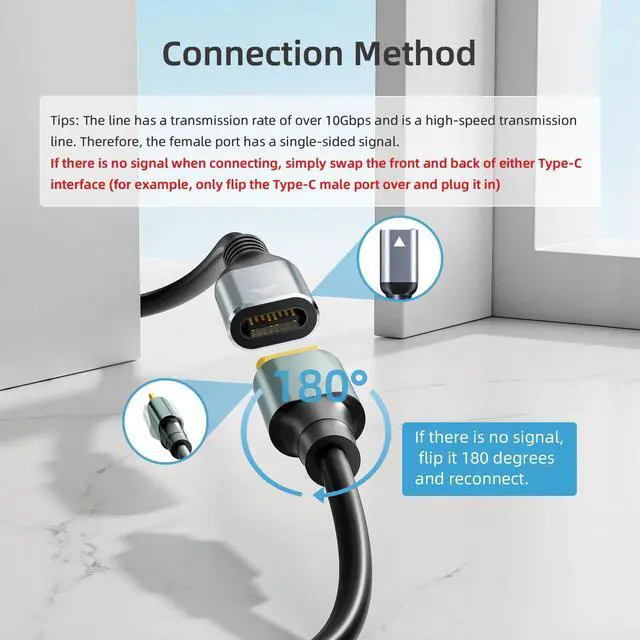 Alt view image 4 of 5 - NEXHYPE HDMI to USB-C Female Port Adapter Cable 4K@60Hz, Unidirectional HDMI to Type-C for Portable Monitors, Laptops, Projectors, Xreal Air/Rokid AR Glasses