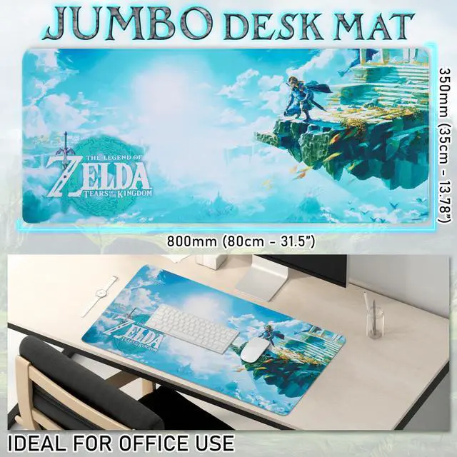 Alt view image 3 of 5 - Zelda Gaming Desk Pad, Non-Slip Mouse Mat 31.5 x 13.8 inches, PC Laptop Keyboard Protector Mat for Gamers