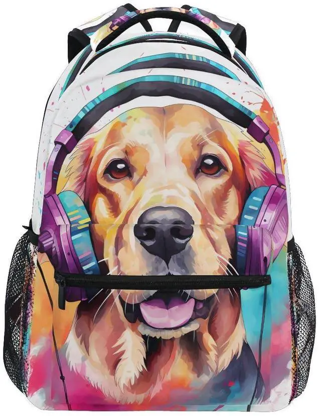 Main image of Dog Golden Retriever High School Bag Backpack Bookbags Book Bags for Boys Travel College Work Casual Daypack Teens