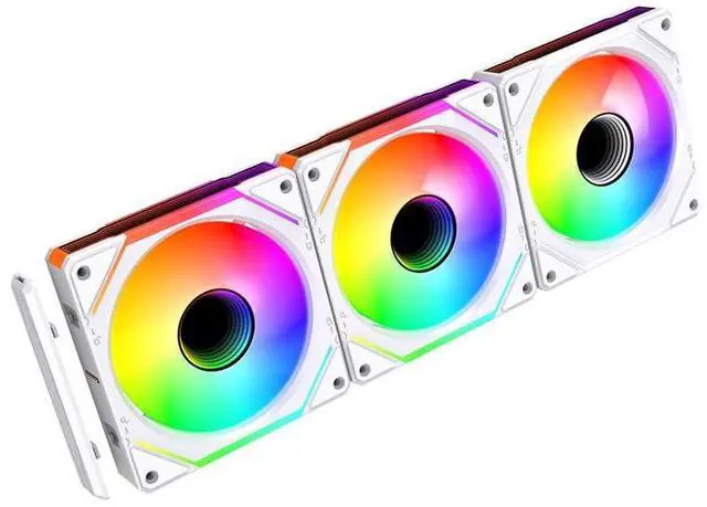 Main image of Computer Case Fans Reverse 120mm ARGB - 5V 3Pin PWM Daisy Chain, Infinity Mirror Module for PC Cases & Liquid Cooling (White)