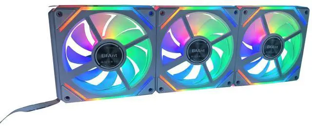 Alt view image 3 of 5 - Computer Case Fans Reverse 120mm ARGB - 5V 3Pin PWM Daisy Chain, Infinity Mirror Module for PC Cases & Liquid Cooling (White)