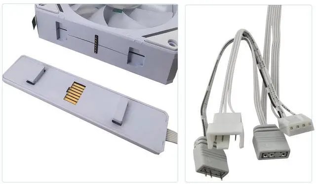 Alt view image 5 of 5 - Computer Case Fans Reverse 120mm ARGB - 5V 3Pin PWM Daisy Chain, Infinity Mirror Module for PC Cases & Liquid Cooling (White)