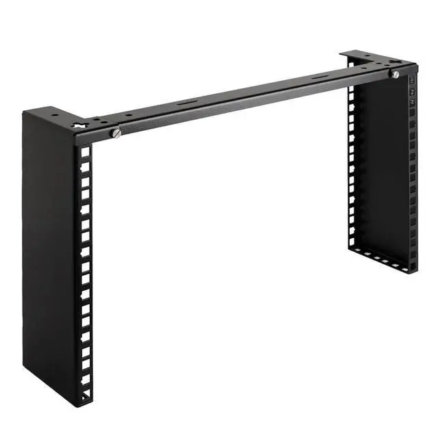 Alt view image 2 of 5 - RackPath 2U Wall Mount Network Rack - Patch Panel Bracket for Server and Network Equipment  11.25 inch Deep  Heavy Duty 150lbs Capacity