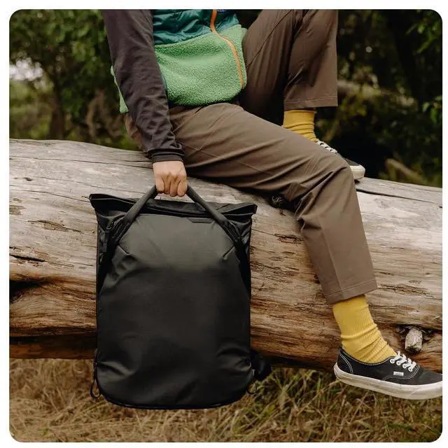 Alt view image 2 of 5 - Peak Design Everyday Totepack 20L, Ocean, Weatherproof Shell, Top and Side Access, FlexFold Dividers, Laptop Sleeve, Internal Pockets, Backpack or Hand Carry, Versatile Tote Bag for Women and Men