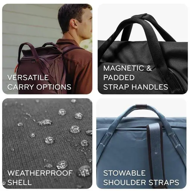 Alt view image 4 of 5 - Peak Design Everyday Totepack 20L, Ocean, Weatherproof Shell, Top and Side Access, FlexFold Dividers, Laptop Sleeve, Internal Pockets, Backpack or Hand Carry, Versatile Tote Bag for Women and Men
