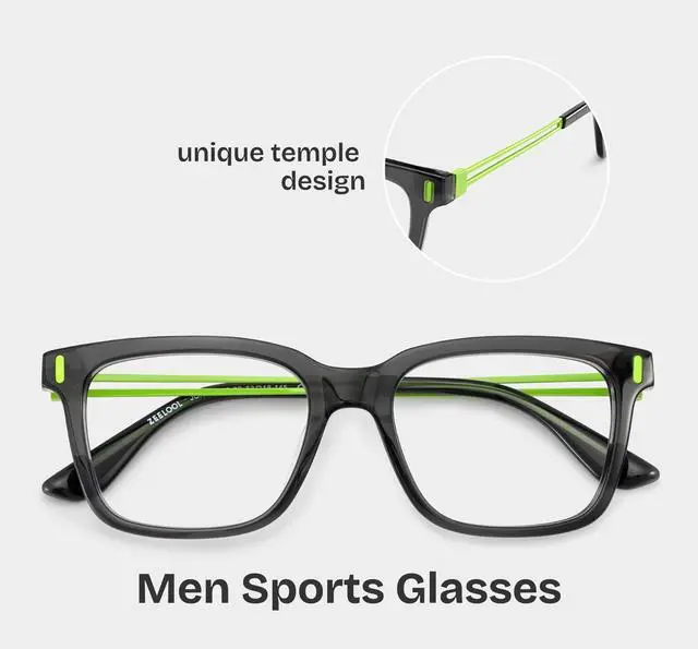 Alt view image 3 of 5 - Zeelool Blue Light Blocking Glasses for Women Men, Rectangle Fashion Glasses Thin Metal Frame Eyeglasses with Anti UV Glare & Eyestrain Lens Axel ZJGX297619-02B