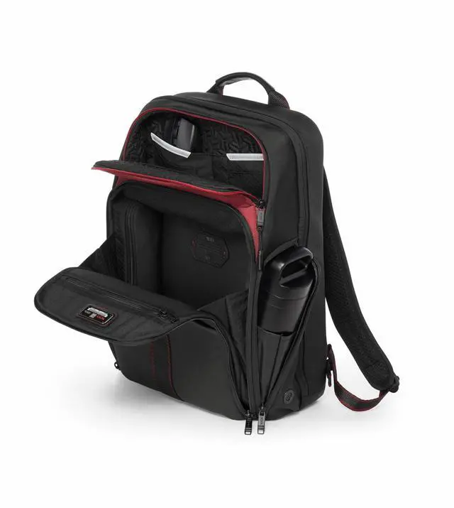 Alt view image 3 of 5 - TUMI - Alpha Bravo Pro 17" Backpack - Expandable Travel and Commute Gaming and Tech Bag - Fits up to 17" Laptop - Red Ombre
