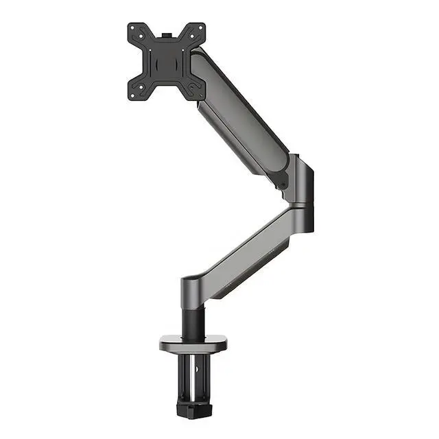 Main image of Ultrawide Monitor Arm for 13 to 32 inch Flat/Curved Computer Screen, Gas Spring Single Monitor Mount Holds up to 17.63 lbs, Clamp & Grommet Base, VESA 75x75/100x100mm, Black