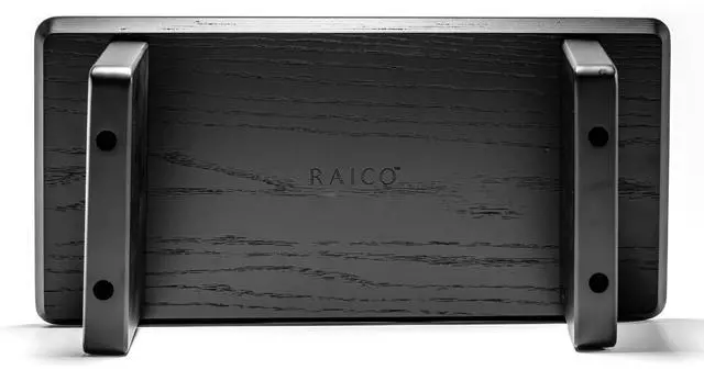 Alt view image 3 of 5 - Raico Desk Cockpit Shelf Monitor Stand System Dual Screen Setup Wood Large Desk Accessory Organizer Unit (Black Wood, Small | 18.8 Inches)