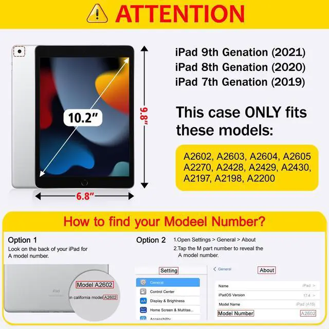 Alt view image 2 of 5 - Tuiklol for iPad 10.2 case 2021 Gen 9th Release Built in Pencil Holder - Trifold Stand-Auto Wake/Sleep TPU Protection Stand Clear Back Cover for 2020 2019 [8th/7th] iPad 10.2 Case, Bow