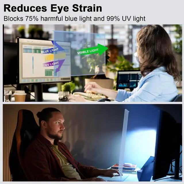 Alt view image 2 of 5 - BSPROTE 23-24 Inch Blue Light Filter for Computer Monitor, Computer Screen Blue Light Blocker Panel for 23, 23.6, 23.8, 24 Inch Diagonal Widescreen Desktop PC iMac Monitor, HD Not Anti-Glare