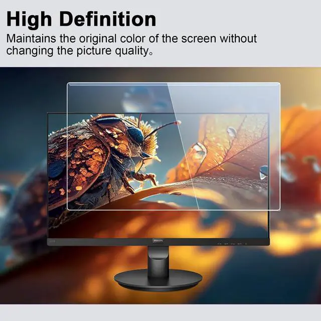 Alt view image 4 of 5 - BSPROTE 23-24 Inch Blue Light Filter for Computer Monitor, Computer Screen Blue Light Blocker Panel for 23, 23.6, 23.8, 24 Inch Diagonal Widescreen Desktop PC iMac Monitor, HD Not Anti-Glare