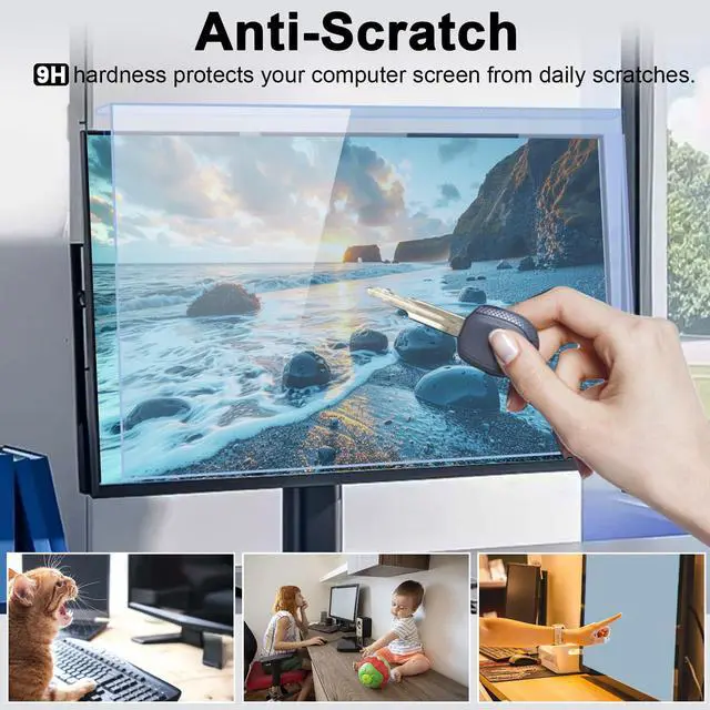 Alt view image 5 of 5 - BSPROTE 23-24 Inch Blue Light Filter for Computer Monitor, Computer Screen Blue Light Blocker Panel for 23, 23.6, 23.8, 24 Inch Diagonal Widescreen Desktop PC iMac Monitor, HD Not Anti-Glare