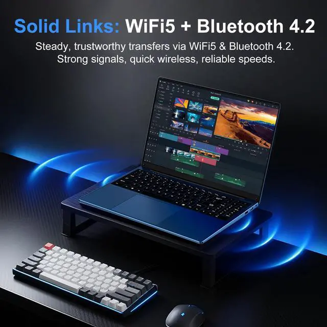 Alt view image 5 of 5 - CHIFUYOU Gaming Laptop, 2025 16 Inch Laptop Computer, N150 Processor (4C/4T, Up to 3.6GHz),16GB RAM 1TB SSD, WiFi 5,BT4.2,16" FHD 1920x1200(16:10), Backlit Keyboard, Blue