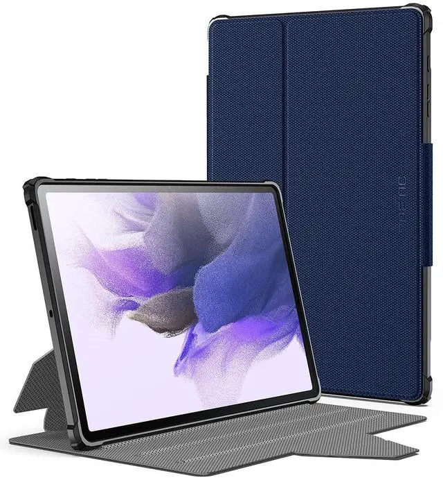 Main image of Poetic Explorer Heavy Duty Folio Case Designed for Samsung Galaxy Tab S7 FE 12.4 Inch 2021 with S Pen Holder, Two Layers Tough 360 Degree Stand Smart Cover Case for Galaxy Tab S7 FE, Navy Blue
