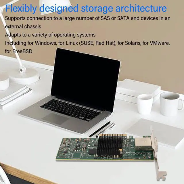 Alt view image 4 of 5 - LSI 9300 8e Controller Card, 12G External PCIe SAS HBA, 8 Port, Host Bus Adapter, IT Mode, for Windows, VMware, Freebsd