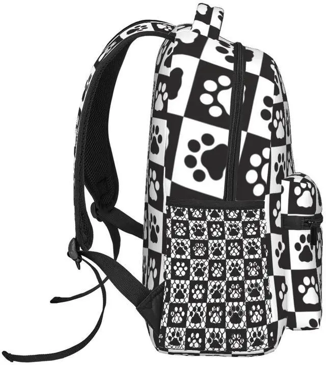 Alt view image 3 of 5 - Fiokroo Cue Dog Paws Backpack School Bag For Students Teens Men Women Laptop Backpacks Travel Daypack Bag With Multiple Pockets