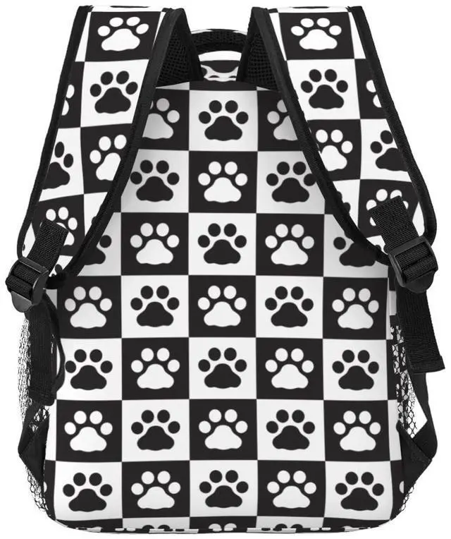 Alt view image 4 of 5 - Fiokroo Cue Dog Paws Backpack School Bag For Students Teens Men Women Laptop Backpacks Travel Daypack Bag With Multiple Pockets