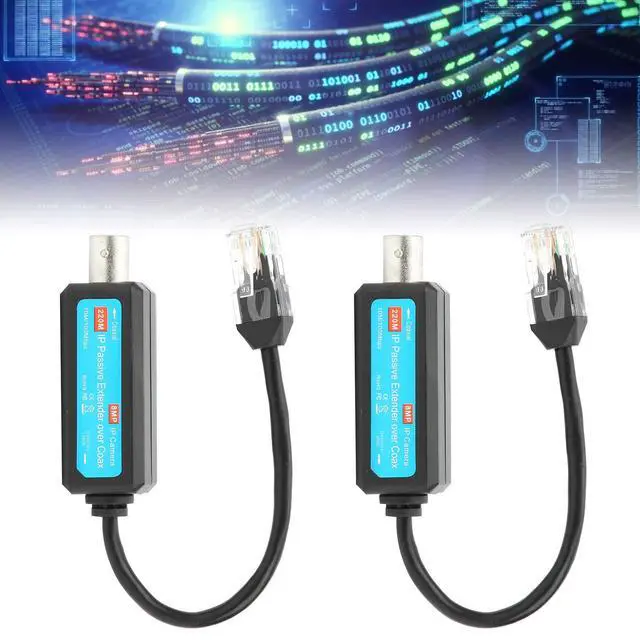 Alt view image 2 of 5 - SYH&AQYE Passive IP Network Coaxial Transmitter, Coaxial to RJ45 Ethernet Transmitter, 10/100Mbps High Speed Transmission Coaxial Lines Extender for 720P 960P 1080P 8MP HD IP Web Camera