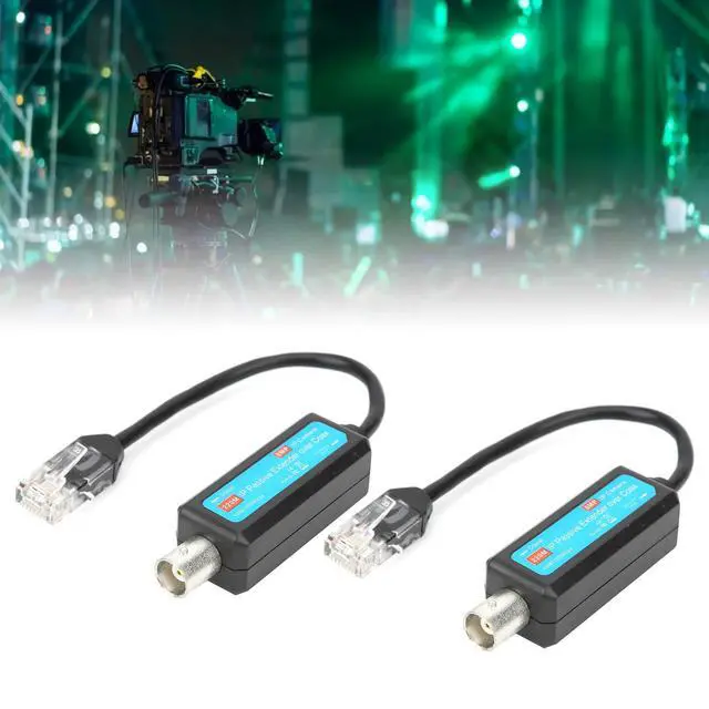 Alt view image 4 of 5 - SYH&AQYE Passive IP Network Coaxial Transmitter, Coaxial to RJ45 Ethernet Transmitter, 10/100Mbps High Speed Transmission Coaxial Lines Extender for 720P 960P 1080P 8MP HD IP Web Camera