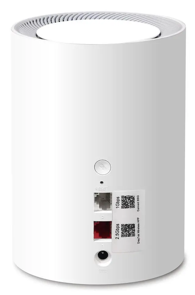 Alt view image 3 of 5 - DrayTek Vigor AP805 Mesh AX3000 Wireless Access Point, 2.5GbE Uplink, additional 1GbE for Wired Connectivity, Cylinder Form-Factor