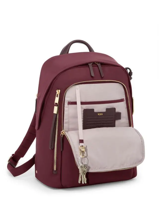 Alt view image 2 of 5 - Tumi Women's Halsey Backpack, Wine, One Size