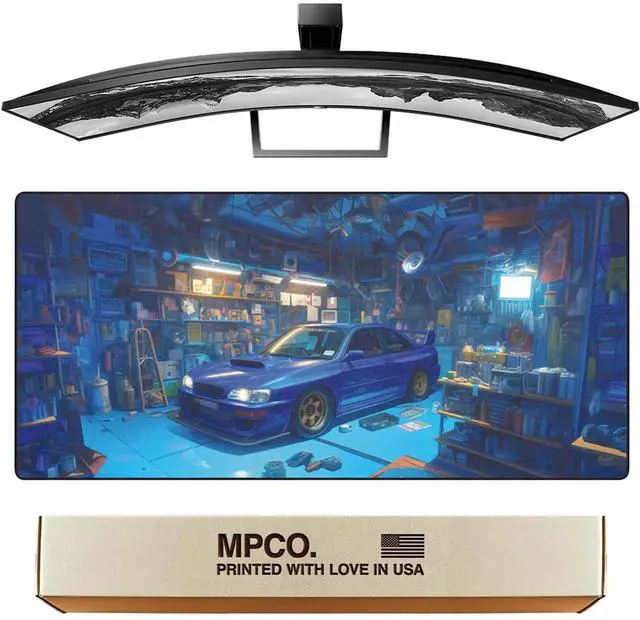 Main image of MPCO. Manga Motors Large Gaming Desk Pad - 36" x 17" Aeroglyde Fabric Sakuras-Subaru Desk Mats - Non-Slip, Washable, Smooth Glide for Precision Gaming & Work