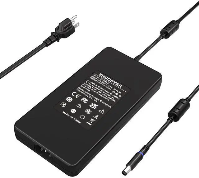 Main image of 240W 180W Laptop Charger Compatible with Dell Alienware M15 R3 R4 R7 R6 R5 M17 R5 R4 R3 15 R3 R2 17 R3 G15 G16 G7 G5 G3 Series, Precision 7730 M17 X15 X17 X16 Gaming Laptop AC Power Adapter-7.4*5.0MM