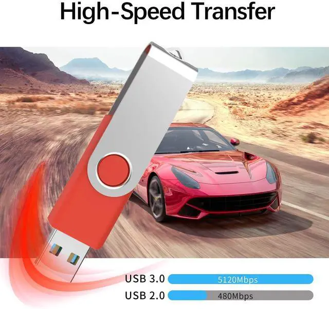 Alt view image 2 of 5 - TOPESEL 5 Pack 16GB USB 3.0 Flash Drive Memory Stick Thumb Drives (5 Mixed Colors: Black Blue Green Red Silver)