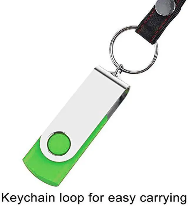 Alt view image 5 of 5 - TOPESEL 5 Pack 16GB USB 3.0 Flash Drive Memory Stick Thumb Drives (5 Mixed Colors: Black Blue Green Red Silver)