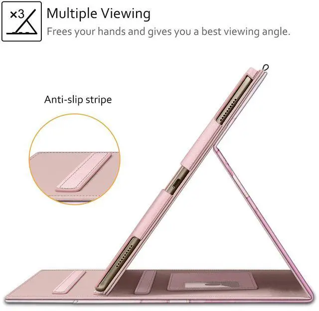 Alt view image 4 of 5 - Fintie Multi-Angle Case, 2017/2015 iPad Pro 12.9 inch (Old Model) 1st & 2nd Gen Case - [Corner Protection] Folio Stand Cover with Pencil Holder & Pocket, Auto Wake/Sleep, Dreamy Marble