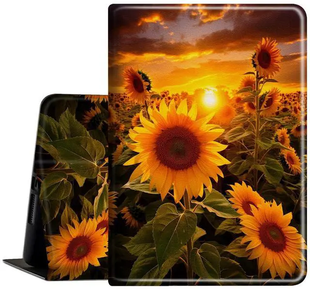Main image of Case for Amazon Fire Max 11 Tablet (13th Generation, 2023 Release), Slim PU Leather Cover with Auto Sleep Wake Feature Folio Case for Fire 11 Max Tablet, Sunflower Sunset
