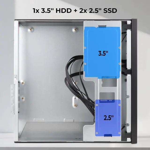 Alt view image 5 of 5 - mATX PC Case,10L Micro-ATX Mini Tower PC Cases Not Include Fans Support Micro ATX and ITX Motherboards and Half Height GPU 190mm High-Performance Hardware Compatible with USB 3.0 for Desktop Computers