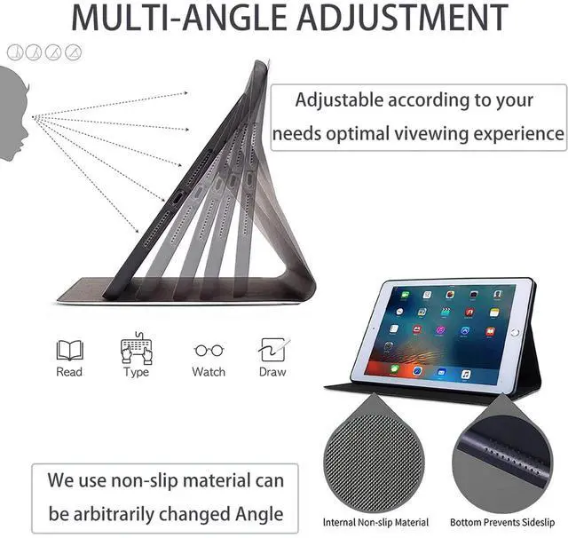 Alt view image 5 of 5 - DIGTIALL Case for Amazon Kindle Fire 7 Tablet (12th Generation, 2022 Release),Slim PU Leather Folding Stand Protive Cover with Auto Wake/Sleep for Fire 7 2022,Cat On Starry Night