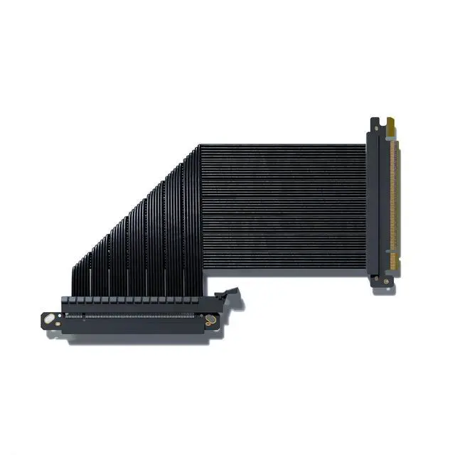 Alt view image 2 of 5 - SSUPD PCIe 5.0 x16 Riser Cable 200/320/440mm  32 GT/s Transmission, 64 GB/s (256 Gbps) Bandwidth  GPU RTX 5090/5080 & RX 9070 XT & ITX Case Ready (PCIe 5.0 Female Reverse 440mm)