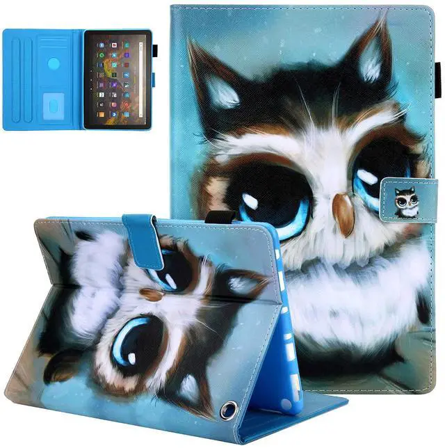 Main image of Dteck Case for All-New Fire HD 10 & HD 10 Plus Tablet (2021 Release, 11th Generation) - Slim Multi-Angle Folio Stand Premium PU Leather Protective Smart Cover with Auto Wake Sleep, Owl