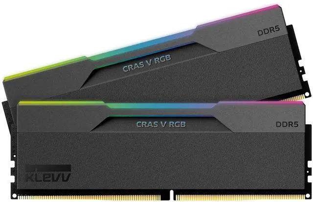 Main image of KLEVV CRAS V RGB DDR5 48GB (2x24GB) 7600MHz CL36 SK Hynix A-Die 1.4V Gaming Desktop Ram Memory XMP 3.0 / AMD Expo Ready - Black (KD5KGUD80-76B360G)