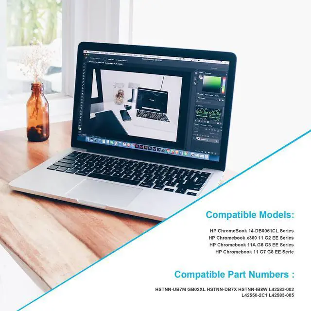 Alt view image 4 of 5 - GB02XL l42583-002 Laptop Battery Replacement for HP Chromebook X360 14A 14-DB 11 G8 G7 G1 G2 EE/Chromebook 11A G8 G5 G6 EE/Chromebook 14 G5 14-DB0051CL Series hstnn-ub7m L42583-005 L42550-271
