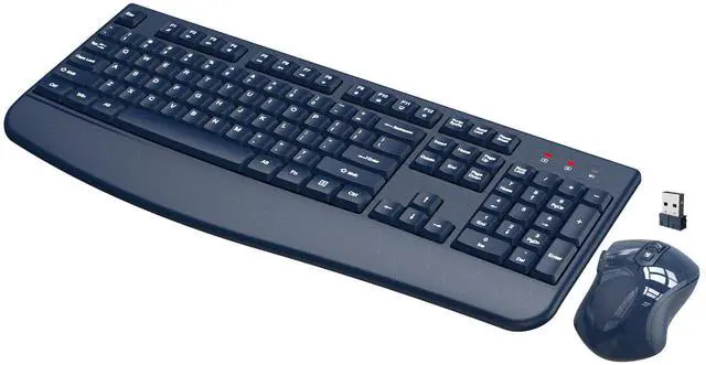 Main image of Wireless Keyboard and Mouse Combo, Full-Sized 2.4GHz Wireless Keyboard with Comfortable Palm Rest and Optical Mouse for Windows, Mac OS PC/Desktops/Computer/Laptops (Starry Blue)